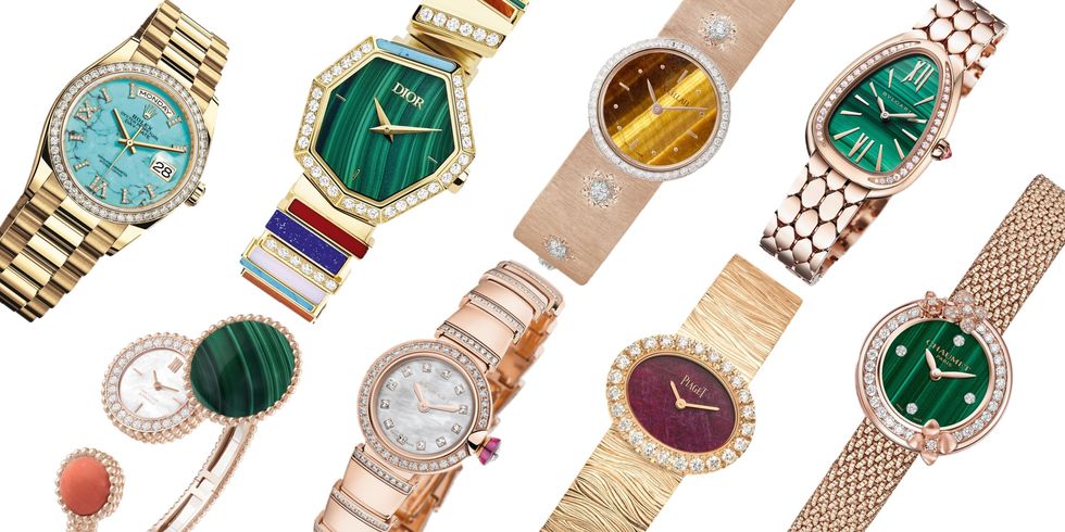 鑲上綠松石、孔雀石等天然寶石手表是獨(dú)一無(wú)二的收藏品-復(fù)刻表