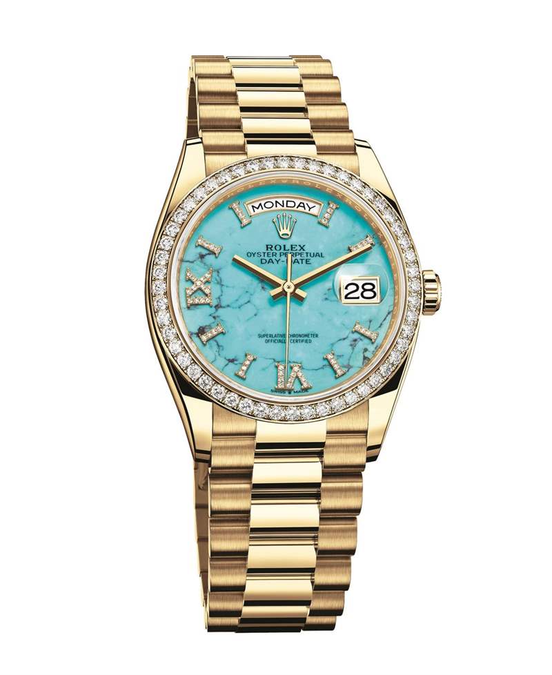 鑲上綠松石、孔雀石等天然寶石手表是獨(dú)一無(wú)二的收藏品-復(fù)刻表