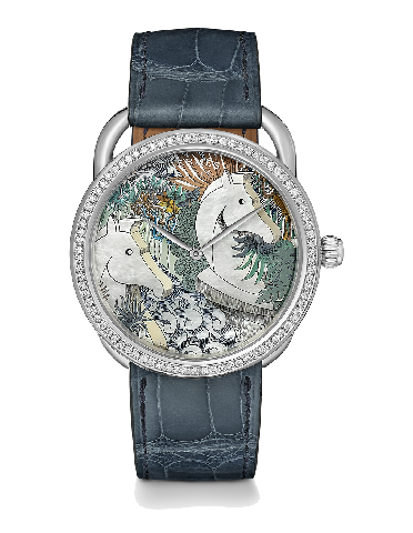 愛馬仕絲巾成為表盤亮點,把「愛馬仕藝術(shù)絲巾」圖騰收進表盤-復刻表