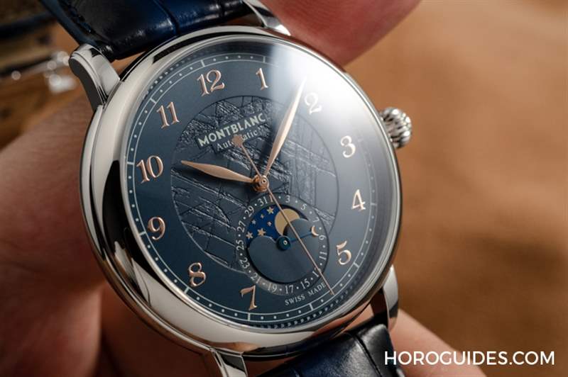 冰川紋藍(lán)面，暮色下的白朗峰頂印象｜Montblanc明星傳承系列限量新作-復(fù)刻表