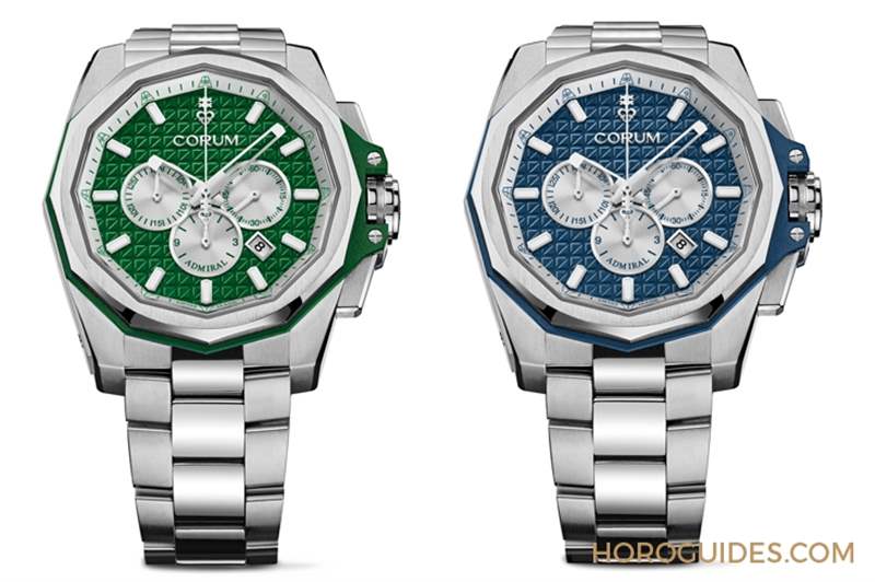 選擇障礙了！Corum Admiral 45海軍上將計時碼表藍(lán)面、綠面全新靚色限量上市-復(fù)刻表