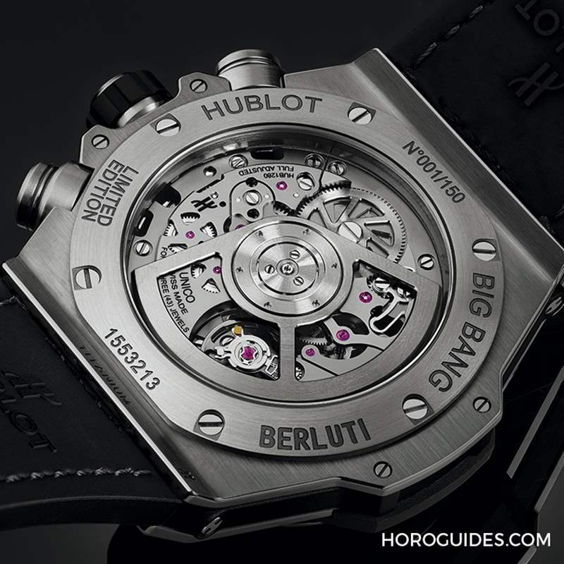 冷調(diào)工業(yè)風(fēng)宇舶HUBLOT Big Bang Unico Berluti冷灰計時碼表-復(fù)刻表