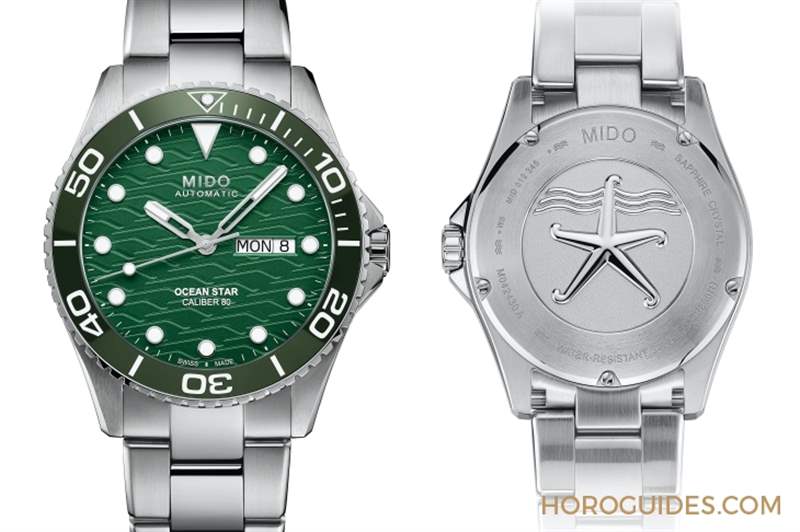 美度表海洋之星首見(jiàn)綠面飾波浪紋｜MIDO Ocean Star 200米陶瓷圈腕表新色上市-復(fù)刻表
