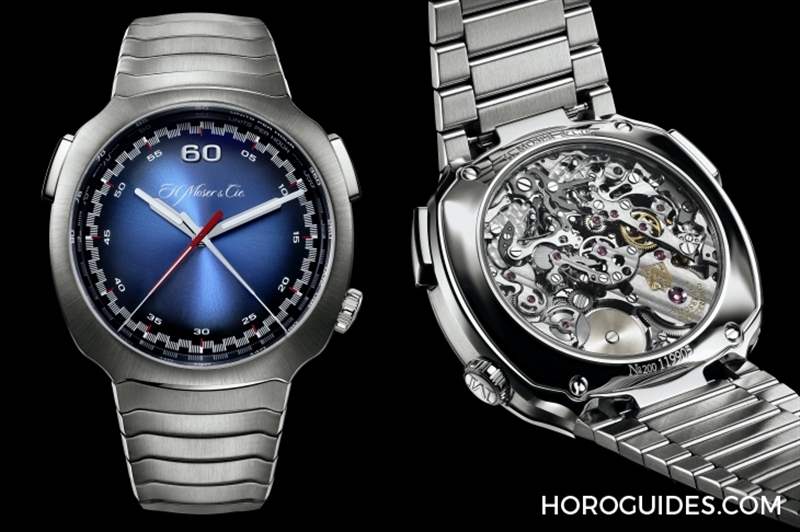 H.Moser推出Streamliner疾速者電光藍飛返計時碼表-復(fù)刻表