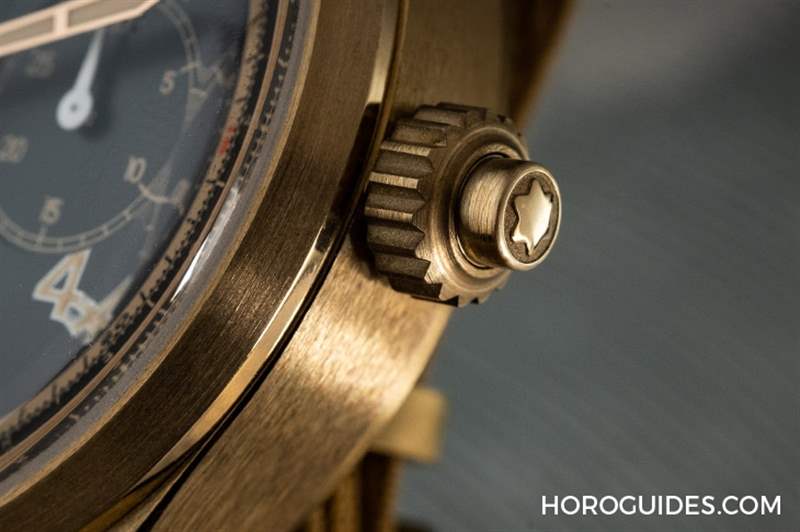 青銅加身，徹底復(fù)古｜MONTBLANC 1858單按把計時碼表-復(fù)刻表