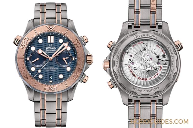 三種材質(zhì)精湛融合！歐米茄大師天文臺海馬潛水300米計時碼表-復(fù)刻表