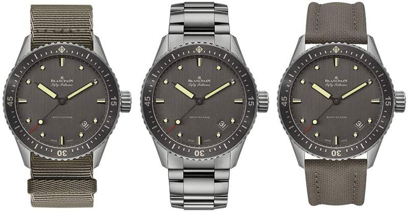 寶珀五十噚深海檜鈦-復(fù)刻表