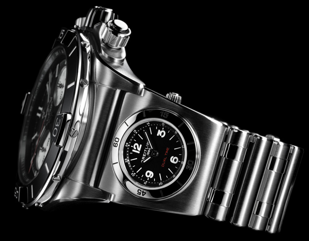 哈密爾頓卡其色海軍水肺潛水-百年靈超級(jí)計(jì)時(shí)腕表 B01 44-復(fù)刻表