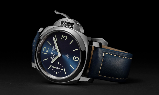 首見(jiàn)OP logo搭藍(lán)面|沛納海Luminor Blu Mare腕表-復(fù)刻表