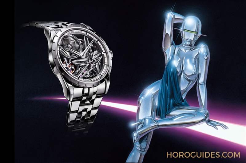 這款自動盤轉(zhuǎn)起來很迷幻！Roger Dubuis攜手空山基推出Excalibur Sorayama Monobalancier腕表-復(fù)刻表