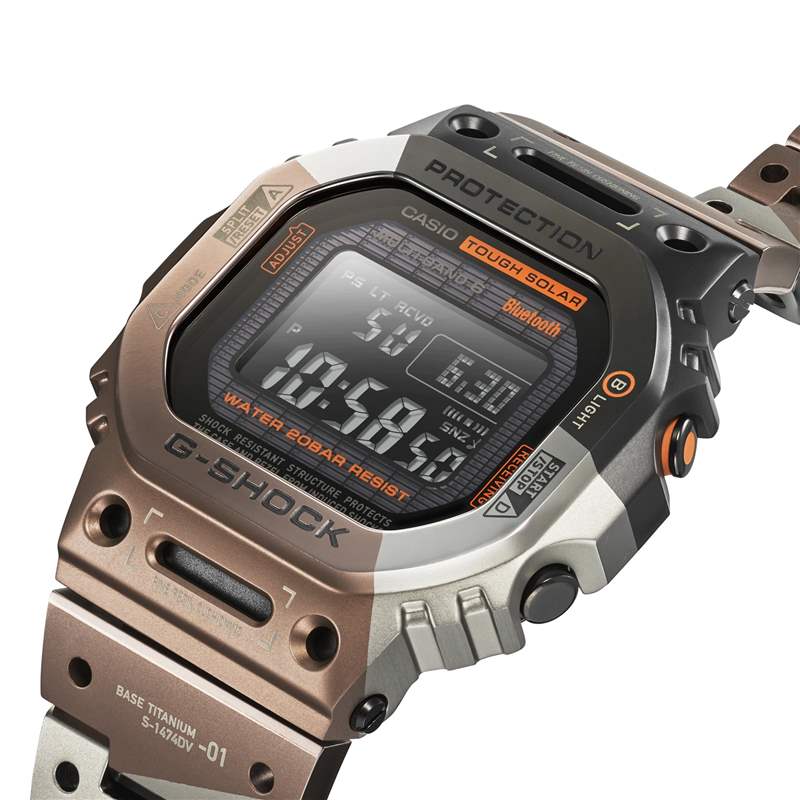 G-SHOCK將VR風(fēng)格融入經(jīng)典款手表鈦金屬幾何迷彩營造未來軍事感-復(fù)刻表