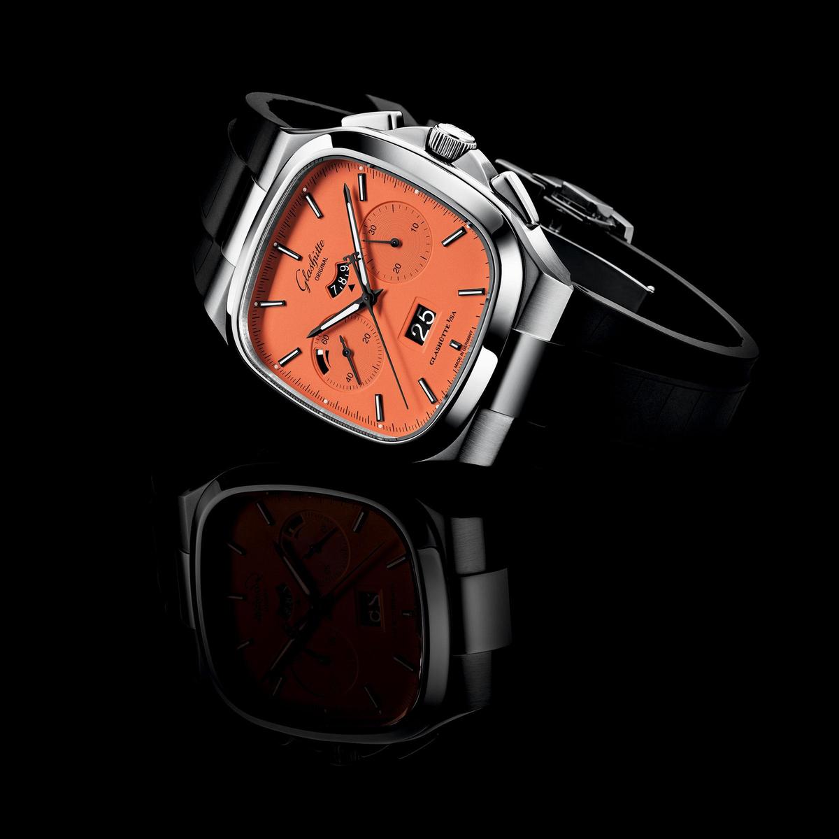 華麗復古新色登場！格拉蘇蒂原創(chuàng)Seventies大日期計時碼表限量版-復刻表