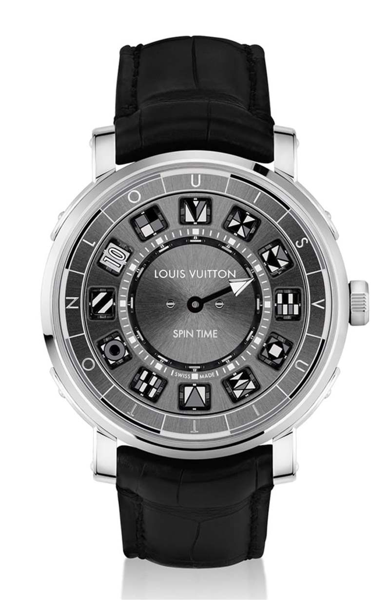 LV鋼殼手表二連發(fā)招牌翻轉(zhuǎn)數(shù)字方塊創(chuàng)新吸睛銀灰、彩色應(yīng)百客-復(fù)刻表