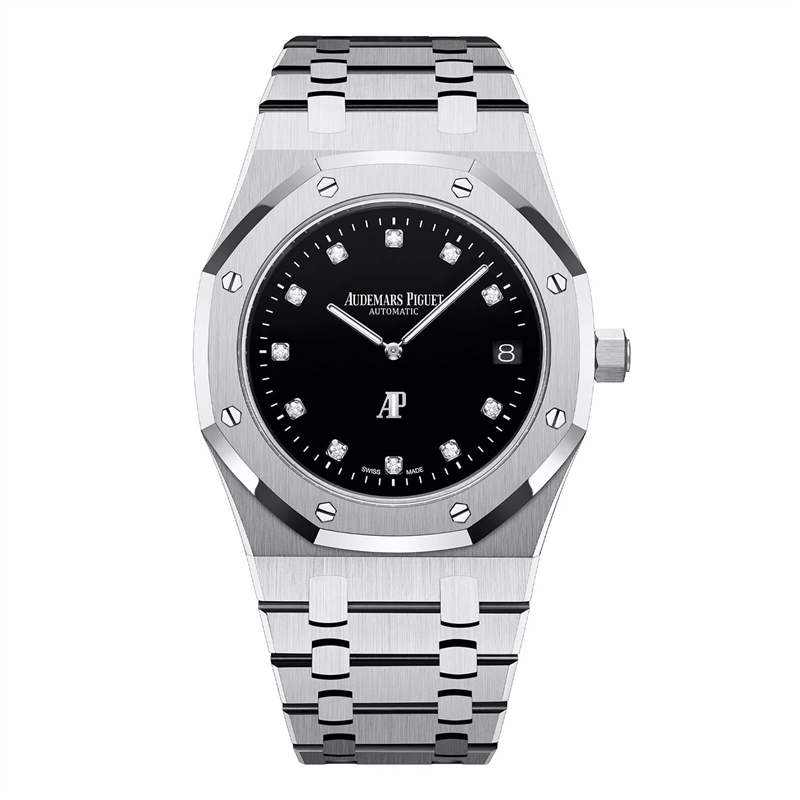 愛(ài)彼皇家橡樹(shù)“Jumbo”15206超薄鉆石時(shí)標(biāo)玫瑰金-復(fù)刻表