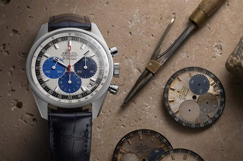 真力時(shí)38毫米三小盤(pán)計(jì)時(shí)腕表03.Z386.400/60.C843-復(fù)刻表