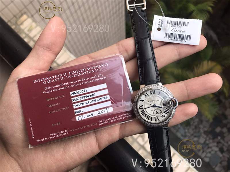 V6廠卡地亞33mm藍氣球W4BB0016鉆圈復(fù)刻表做工怎么樣-復(fù)刻表