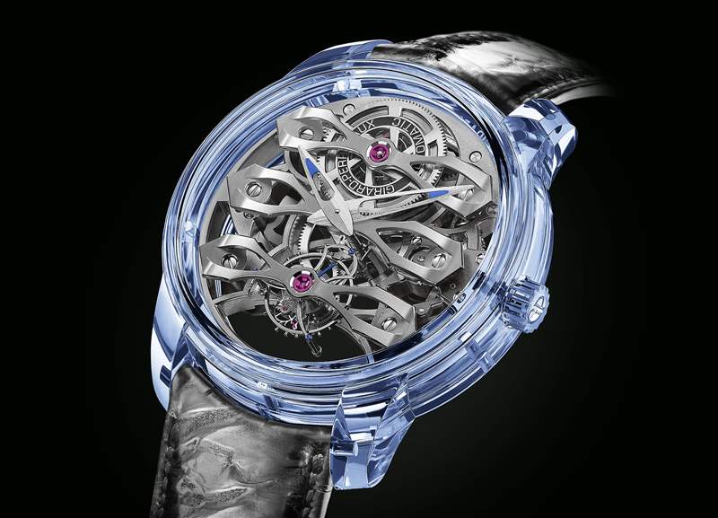 芝柏Quasar Azure限量版透視機械手表-復(fù)刻表