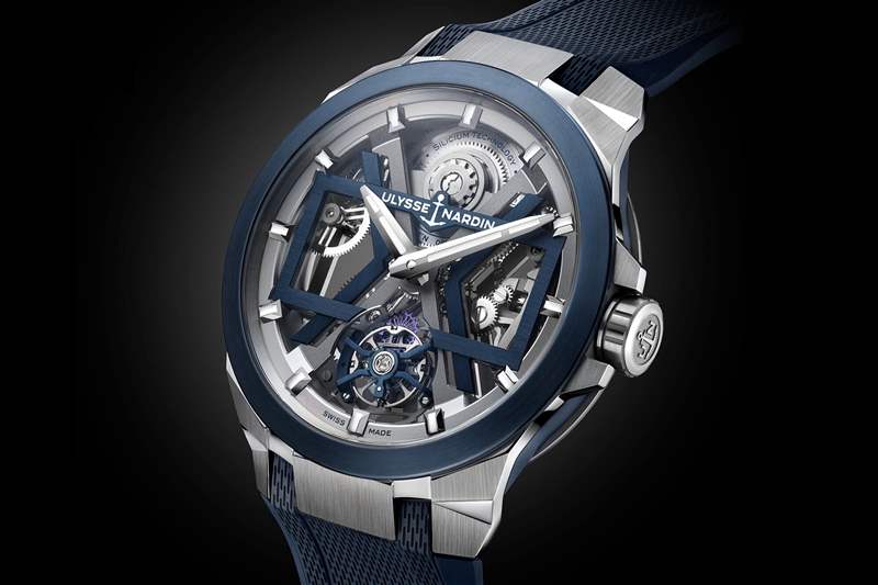 雅典表Ulysse Nardin Blast系列1723-400經(jīng)典機(jī)械設(shè)計腕表-復(fù)刻表