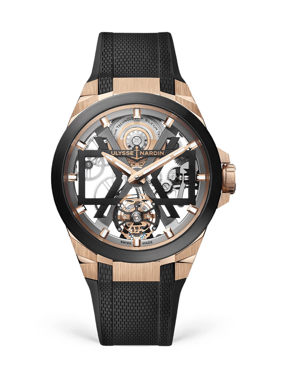 雅典表Ulysse Nardin Blast系列1723-400經(jīng)典機(jī)械設(shè)計腕表-復(fù)刻表