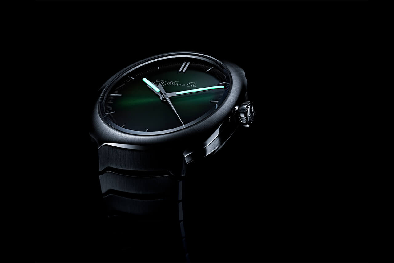 獨特的綠色表盤手表H. Moser & Cie Streamliner-復(fù)刻表