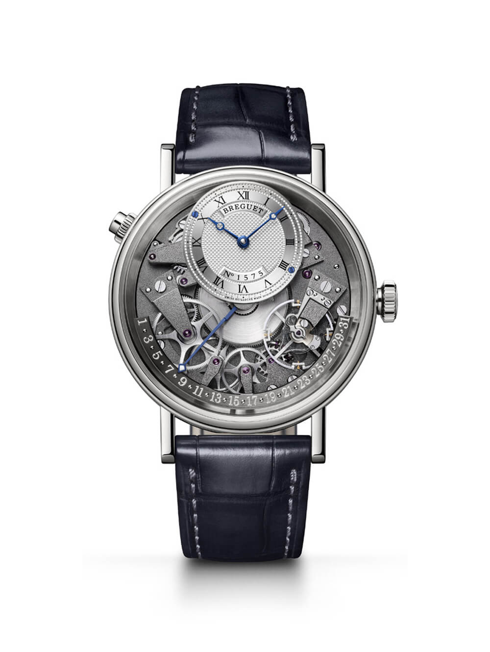 寶璣傳統(tǒng)系列7597鏤空逆跳功能機(jī)械手表-復(fù)刻表