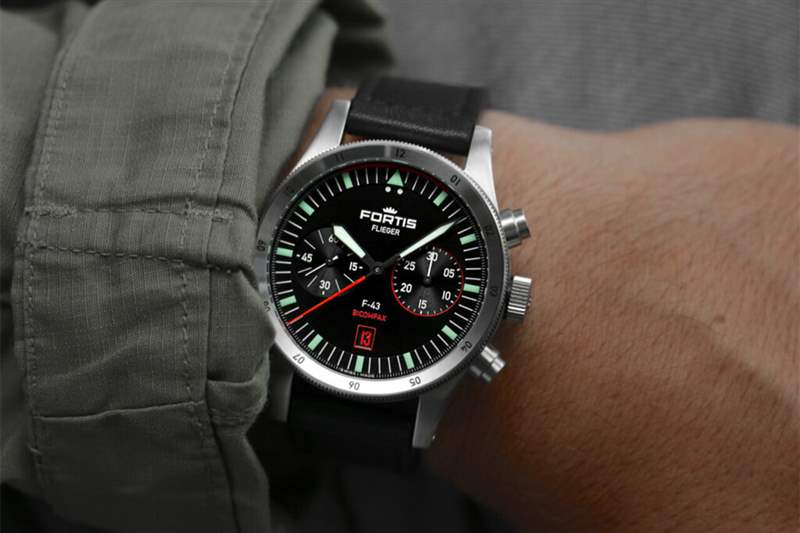 俄羅斯小眾手表富通Fortis Flieger F-43 Bicompax-復(fù)刻表