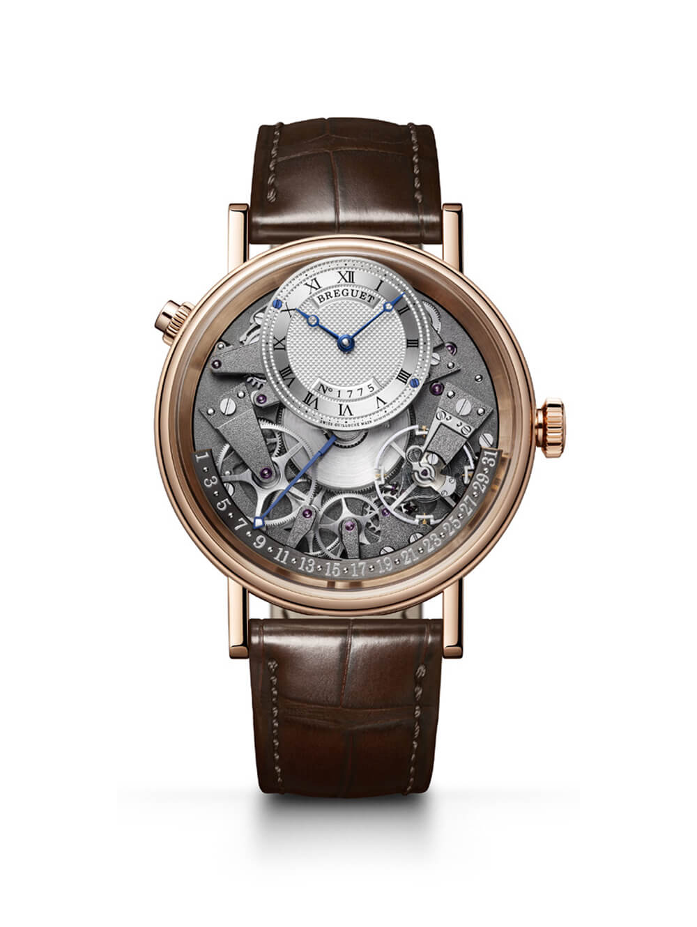 寶璣傳統(tǒng)系列7597鏤空逆跳功能機(jī)械手表-復(fù)刻表