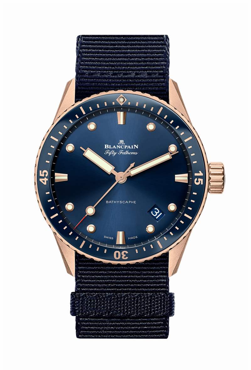 寶珀5000Sedna Gold五十噚深海潛水艇-復(fù)刻表