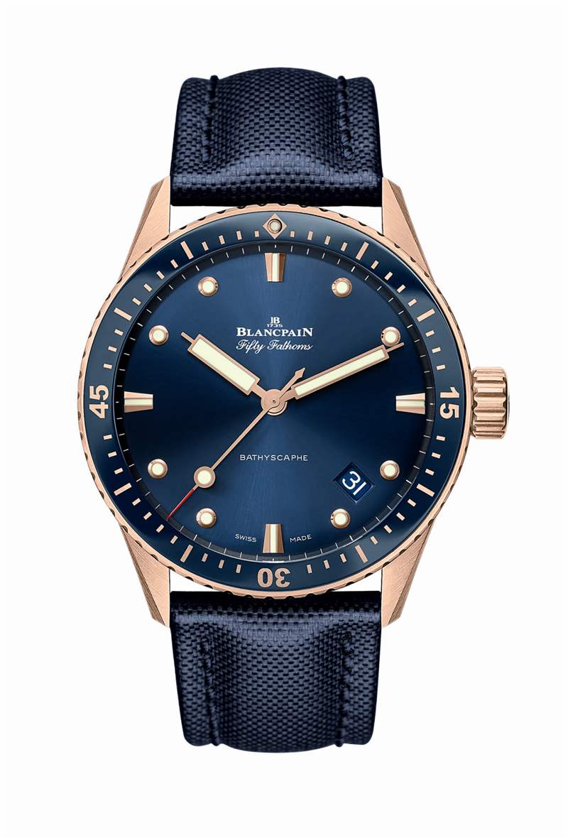 寶珀5000Sedna Gold五十噚深海潛水艇-復(fù)刻表