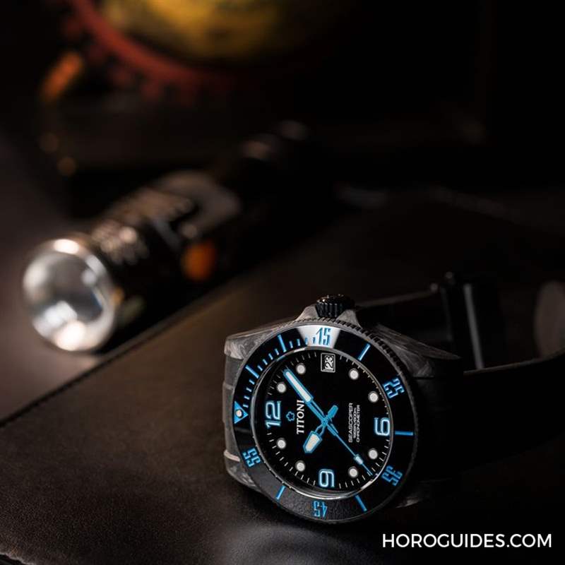 夏末黑魂大魔王來(lái)襲TITONI Seascoper CarbonTech 彩虹圈大升級(jí)-復(fù)刻表