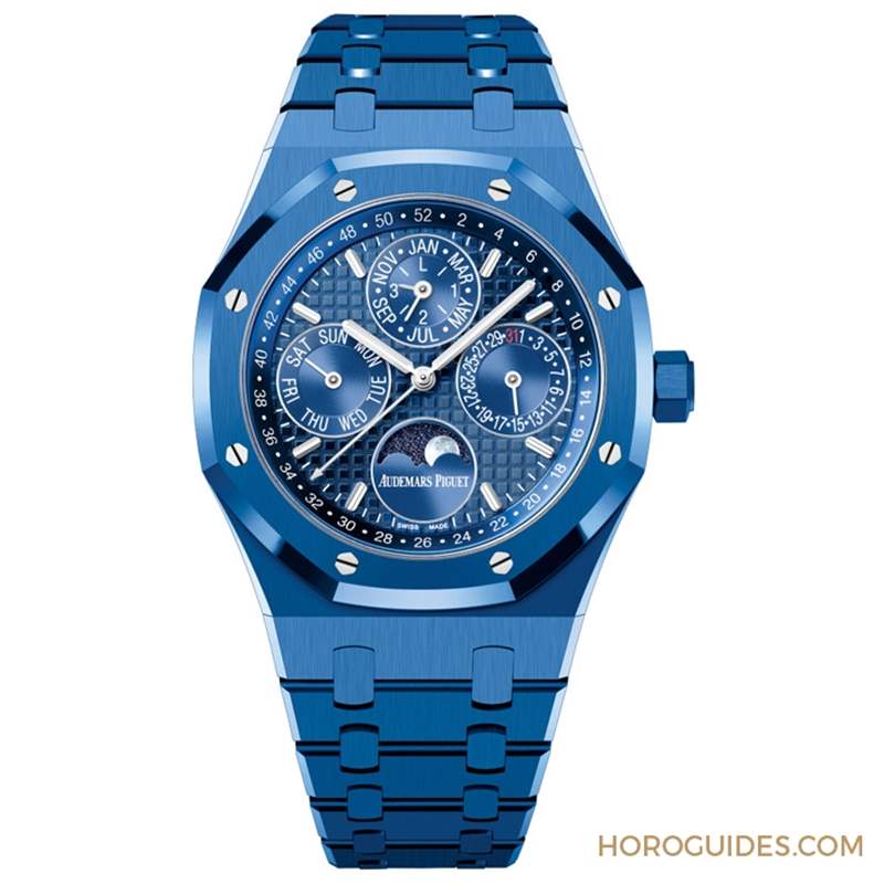 愛彼第一只藍(lán)色陶瓷表！皇家橡樹萬年歷藍(lán)色陶瓷鏈帶腕表-復(fù)刻表