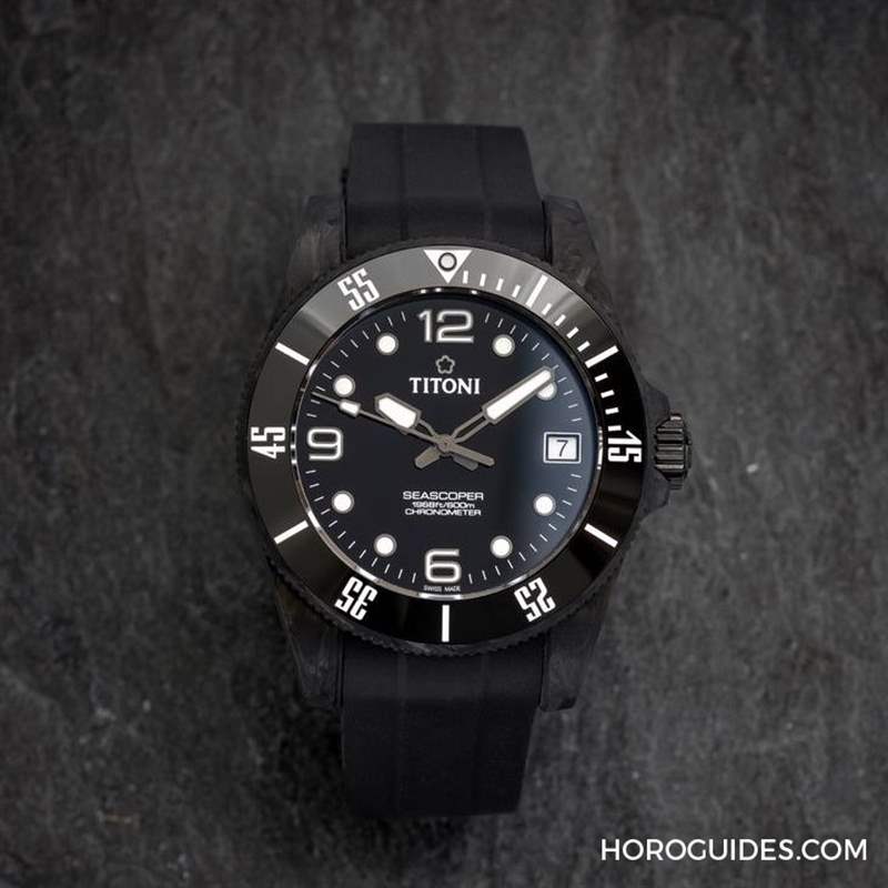 夏末黑魂大魔王來(lái)襲TITONI Seascoper CarbonTech 彩虹圈大升級(jí)-復(fù)刻表