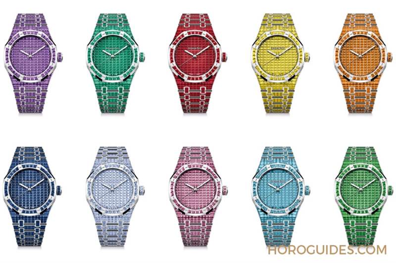 10種寶石上陣！款款都是主角｜愛彼皇家橡樹系列自動(dòng)上鏈腕表白金款-復(fù)刻表