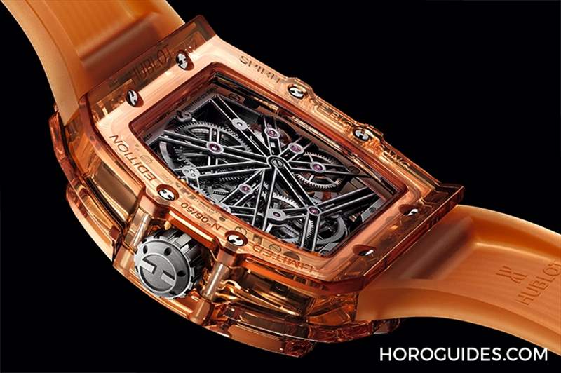 高透光冰橙色！Hublot Spirit of Big Bang冰橙藍寶石陀飛輪五日鏈腕表-復刻表