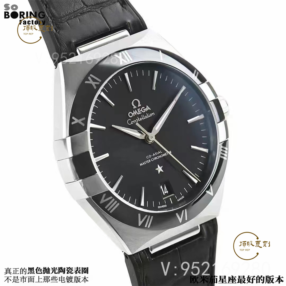 SBF廠歐米茄星座41mm評(píng)測(cè)-VS廠第五代星座黑色陶瓷圈怎么樣-復(fù)刻表