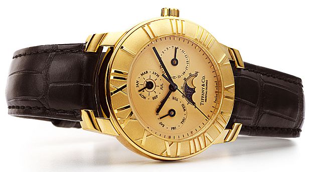 蒂芙尼Tiffany & Co.萬年歷月相大金表腕表-復(fù)刻表