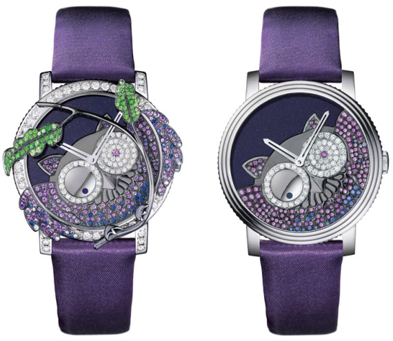 寶詩龍 Bestiary Ronde Seconde Folle 系列、變色龍、青蛙和貓頭鷹腕表-復(fù)刻表