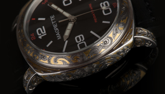 馬格萊特谷花鐫刻金鑲嵌腕表-復(fù)刻表