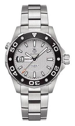 Tag Heuer Aquaracer Calibre 5 Watch Silver 泰格豪雅Aquaracer 500M機(jī)芯5潛水腕表-復(fù)刻表