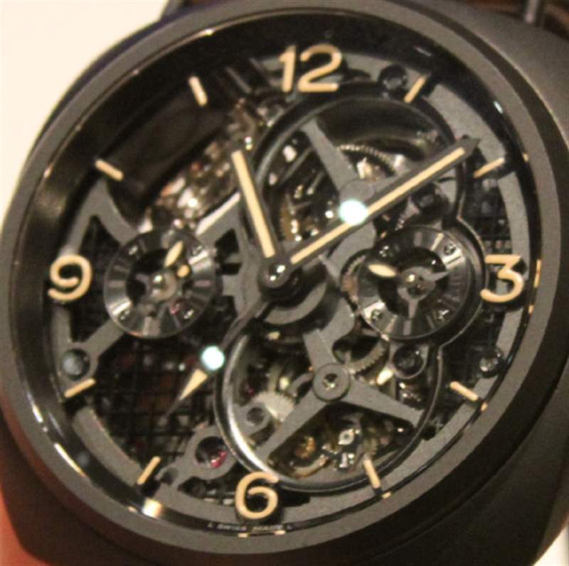 SBF(原VS)沛納海348Radiomir陀飛輪GMT陶瓷48毫米腕表-復(fù)刻表