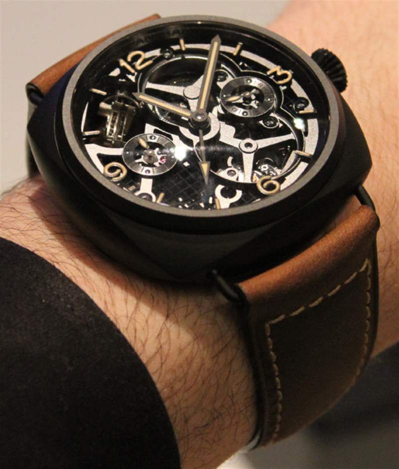 SBF(原VS)沛納海348Radiomir陀飛輪GMT陶瓷48毫米腕表-復(fù)刻表