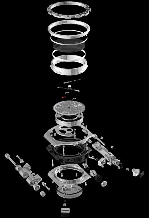 BVLGARI Diagono X-Pro explosion 寶格麗Diagono X-Pro腕表-復(fù)刻表