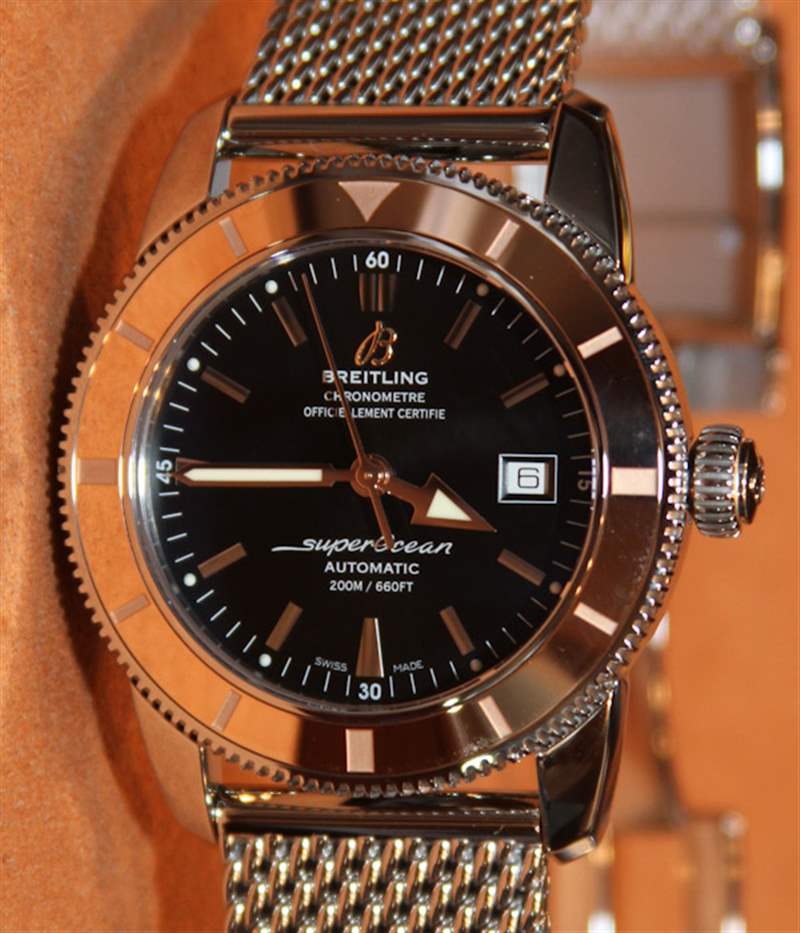 百年靈Superocean Heritage紅金腕表上手體驗(yàn)-復(fù)刻表