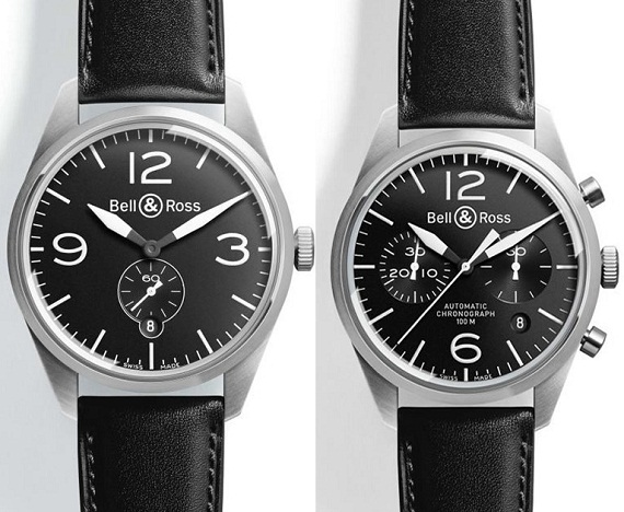 Bell-&-Ross-Vintage Bell & Ross 2010年復古原裝和軍官手表-復刻表