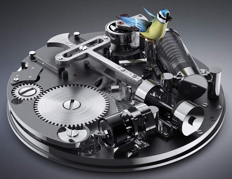 雅克德羅(Jaquet Droz)迷人小鳥自動玩偶腕表歌舞升華-復(fù)刻表