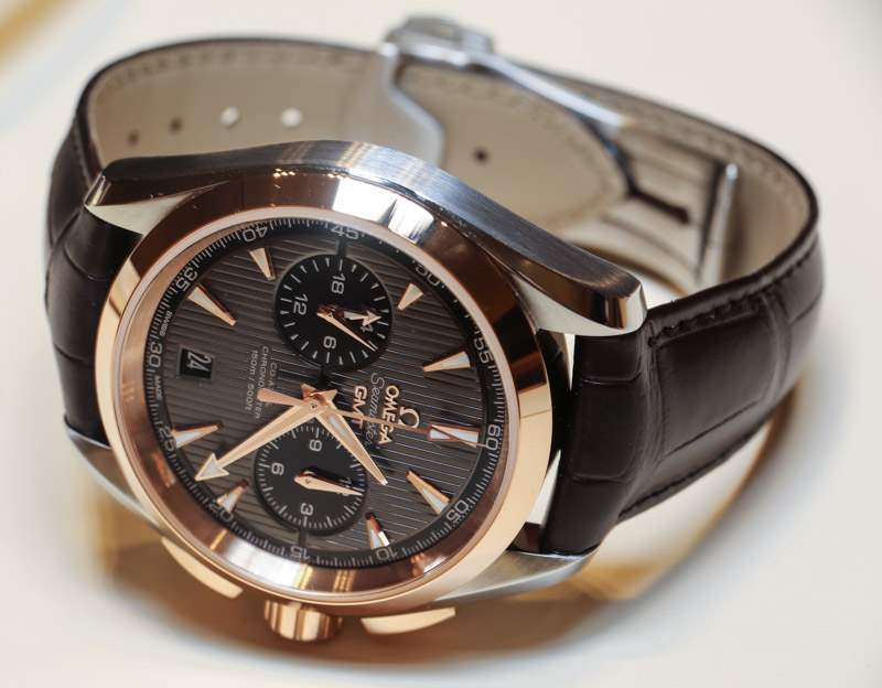 歐米茄Aqua Terra計時碼表GMT腕表上手體驗-復(fù)刻表