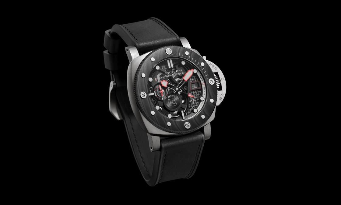 DMLS金屬鐳射燒結表殼加持！Panerai x Brabus聯(lián)名表第四代現(xiàn)身：Submersible S eTitanio PAM01403-復刻表