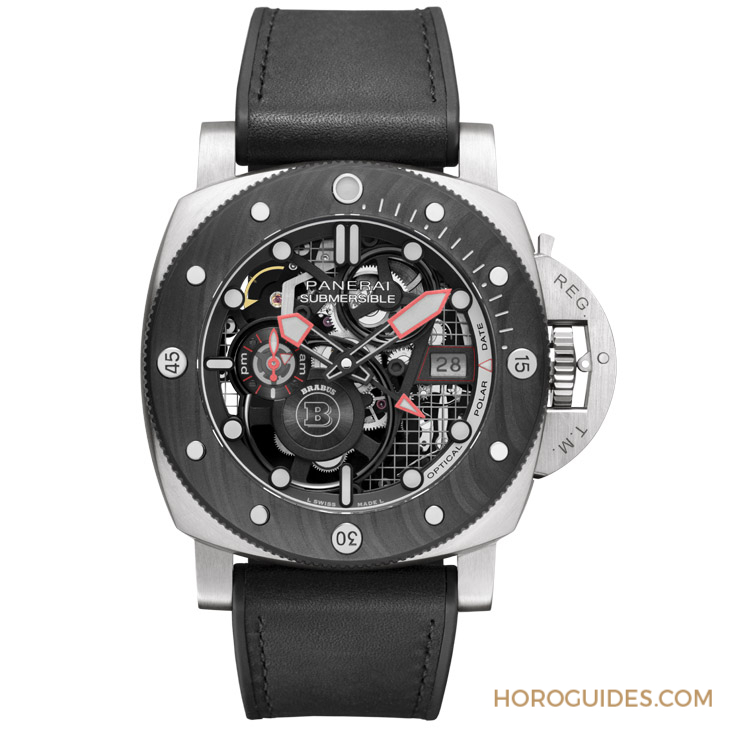 DMLS金屬鐳射燒結表殼加持！Panerai x Brabus聯(lián)名表第四代現(xiàn)身：Submersible S eTitanio PAM01403-復刻表