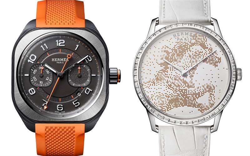 Hermès新品亮點(diǎn)：H08單按鈕計(jì)時(shí)碼表、Slim d’Herme?s工藝表盤(pán)、Arceau Petite Lune月相腕表-復(fù)刻表