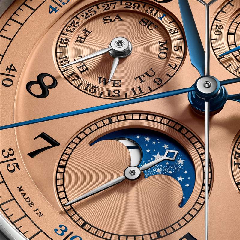 『新表』A. Lange & S?hne朗格推出鉑金表殼Lange 1世界時(shí)腕表和玫瑰金盤1815萬(wàn)年歷雙追針計(jì)時(shí)碼表-復(fù)刻表